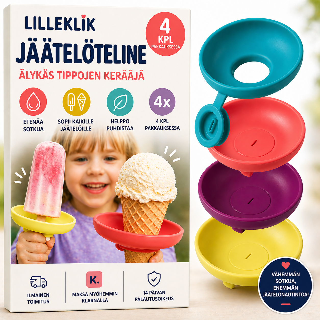 Lilleklik™ Jäätelöteline – Älykäs tippojen kerääjä